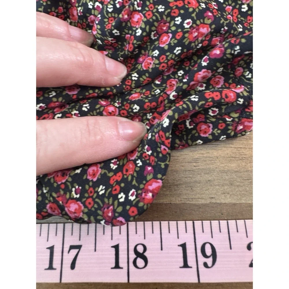 Whimsigoth Gap Ditzy Floral Mini Dress Small Ruched Fairy Grunge Dark Cottage - Picture 11 of 14